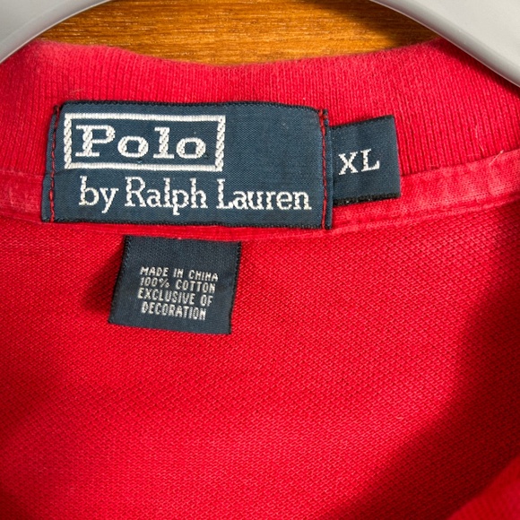 Polo by Ralph Lauren Men's Long Sleeve Polo Shirt/Red - Picture 2 of 3